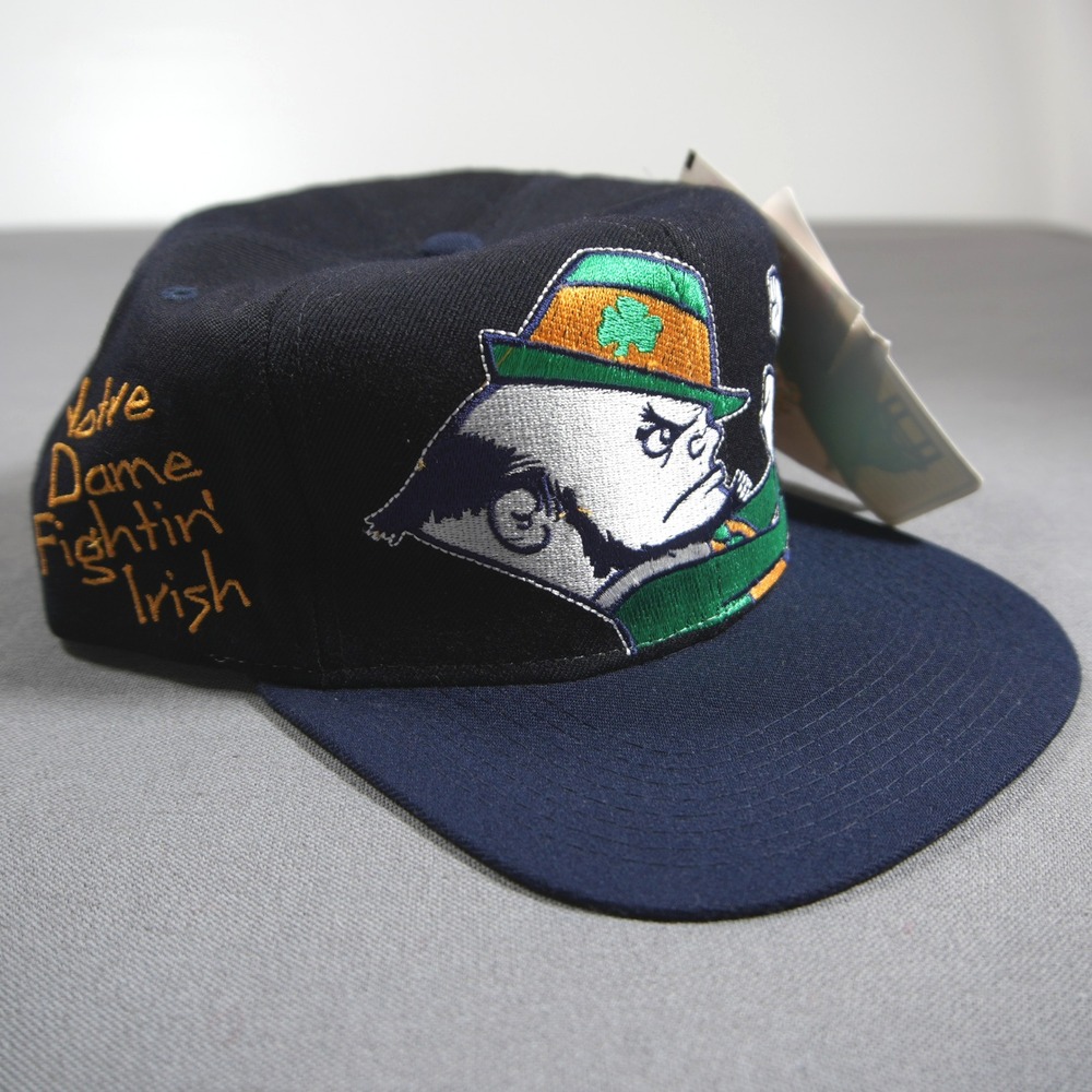 Vintage Notre Dame Fighting Irish #1 Apparel Snapback Men Hat OSFA